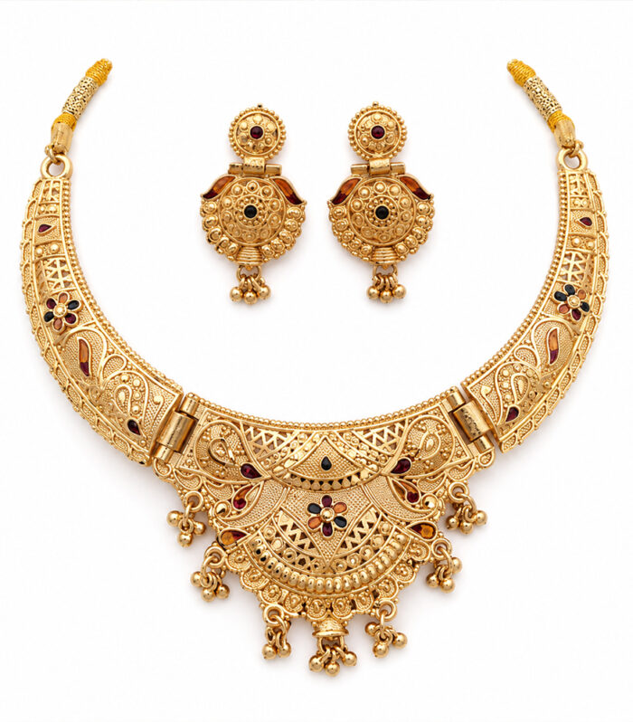 Royal Antique Gold-Toned Statement Necklace