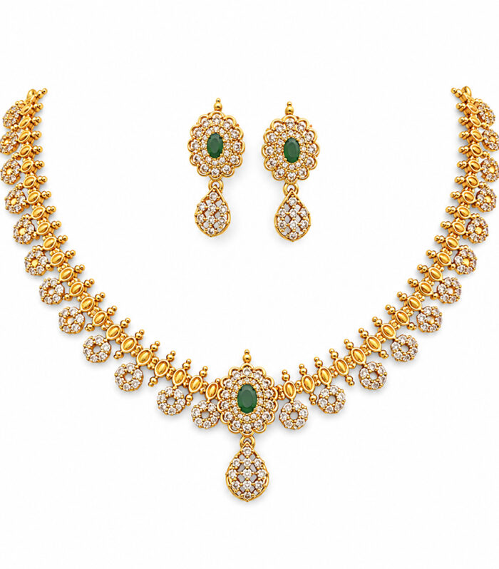 Emerald Royale Premium Crystal Necklace Set